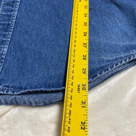 Carhartt VTG Mens‎ Rugged Pearl Snap Denim Shirt L-XL Long Sleeve Brushpopper - Picture 13 of 14